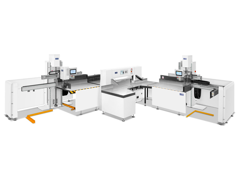 Automatic paper cutting machine line